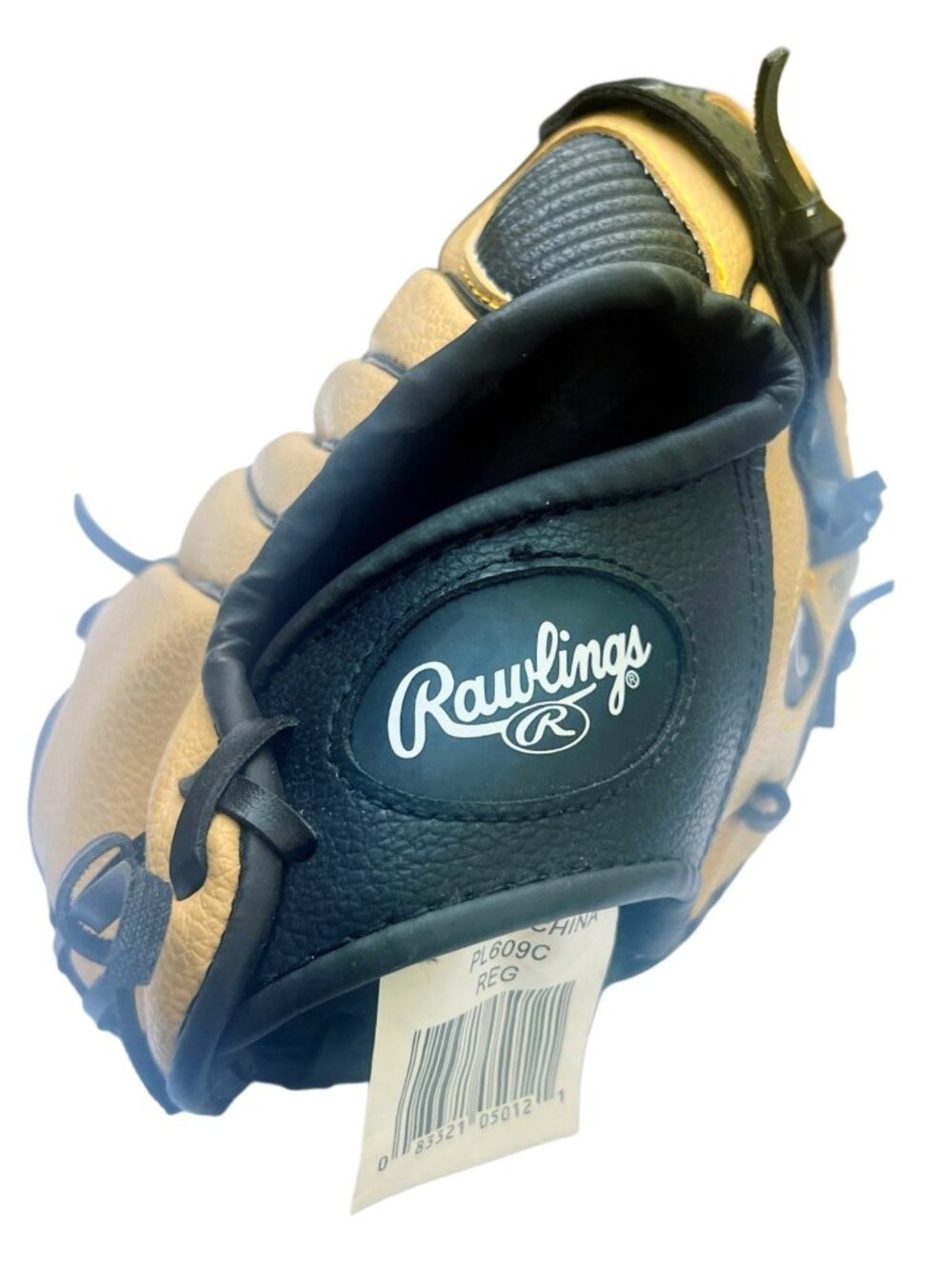 Rawlings Youth Baseball Glove PL609C 10-Inch Black & Tan Leather With Basket Web - Picture 6 of 6